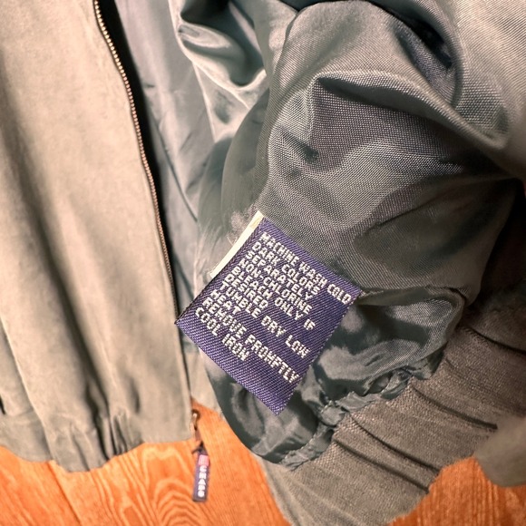 VTG Ralph Lauren Chaps Men's Green Full Zip Jacket XL Polyester Casual Outerwear - Picture 5 of 7